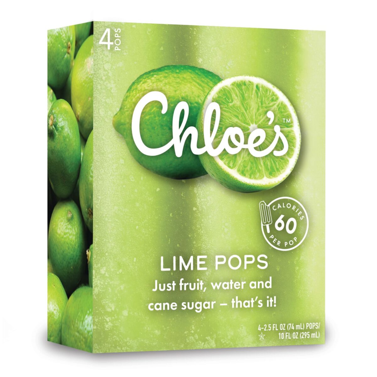 8 52838 00568 5 CHLOE'S LIME POPS 6/4PK